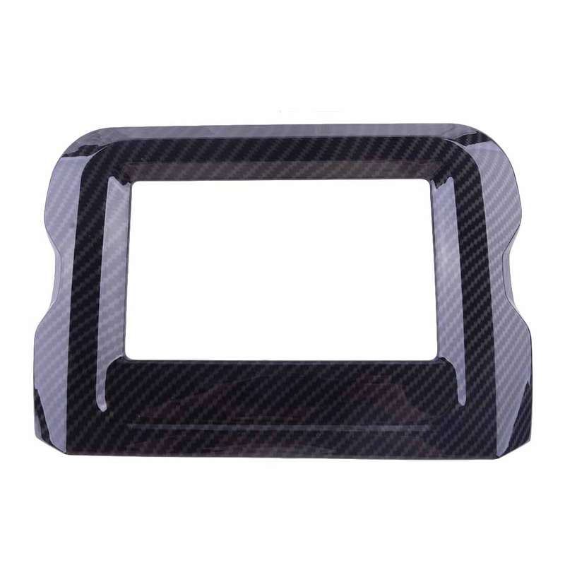 Carbon Fiber ABS Navigation GPS Panel Cover Trim Fit For Jeep Wrangler JL JLU