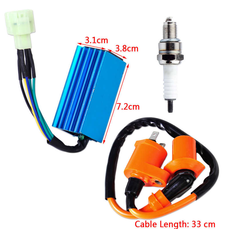 Ignition Coil+Spark Plug+Wire CDI Fit for GY6 150cc Scooter ATV Go Kart Moped