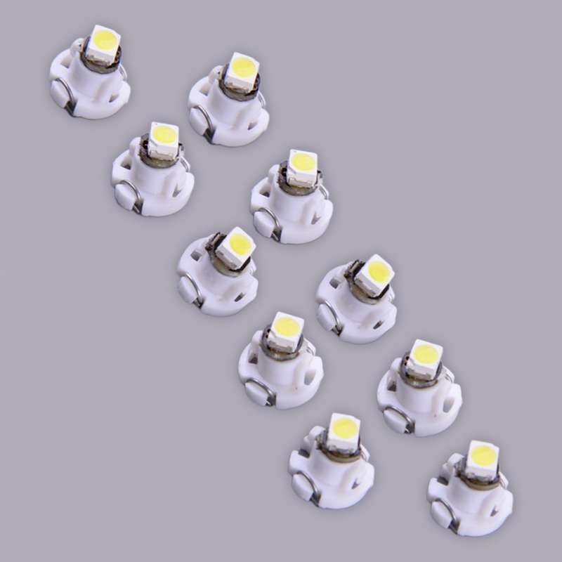 20Pcs White T3 Wedge LED Dashboard Panel A/C Climate Control Light Lamp Bulb ws
