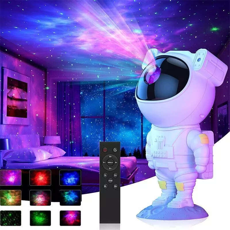 Night Light Projector Lamp Starry Galaxy Space Nebula Star Astronaut LED Remote