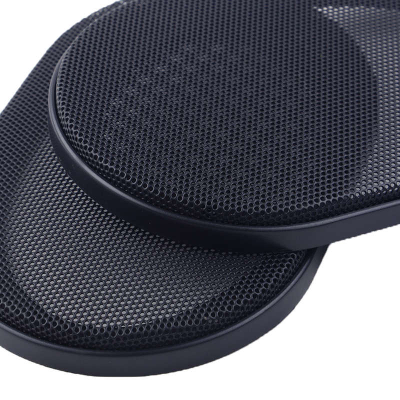 2Pc Speaker ABS Frame Cover Car Audio Decorative Circle Metal Mesh Grill Durable