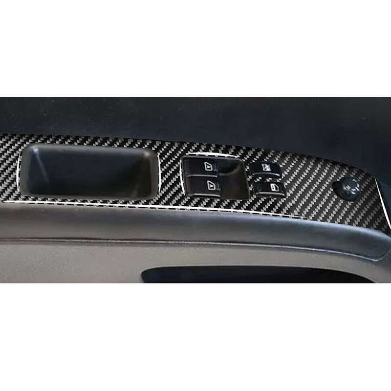 Carbon Fiber Window Lift Switch Panel Cover Fit for Nissan 350Z 2003-2009