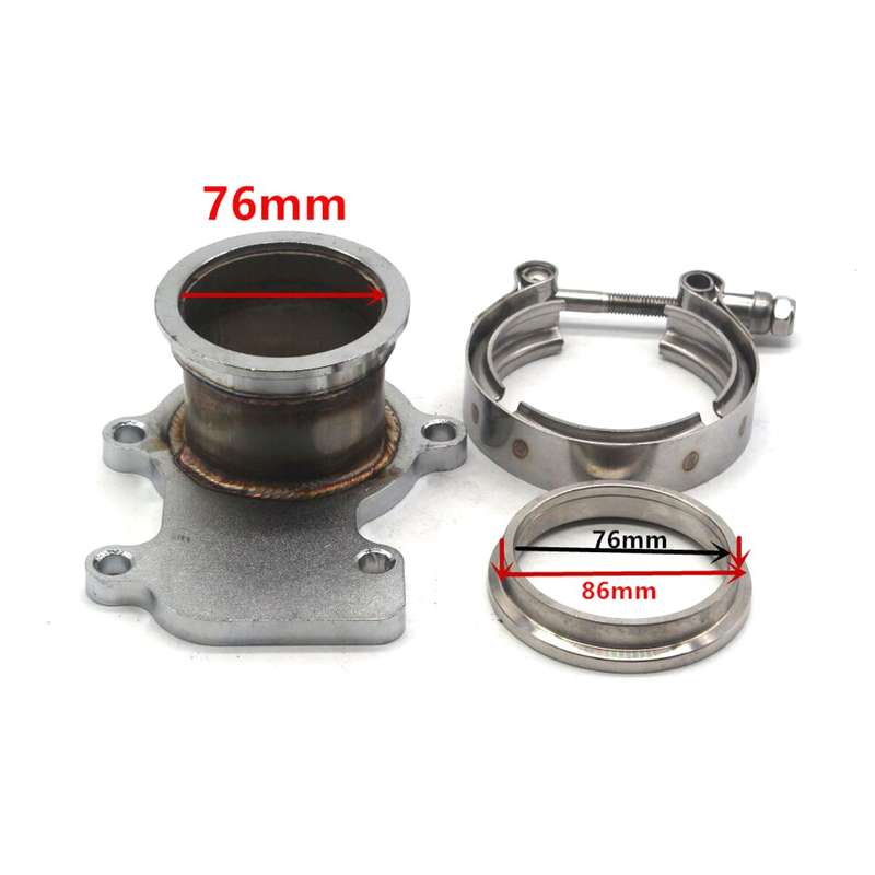 Turbo Downpipe Flange 3" V-band Adaptor Fit For Cummins Holset WH1C HX35 HX35W