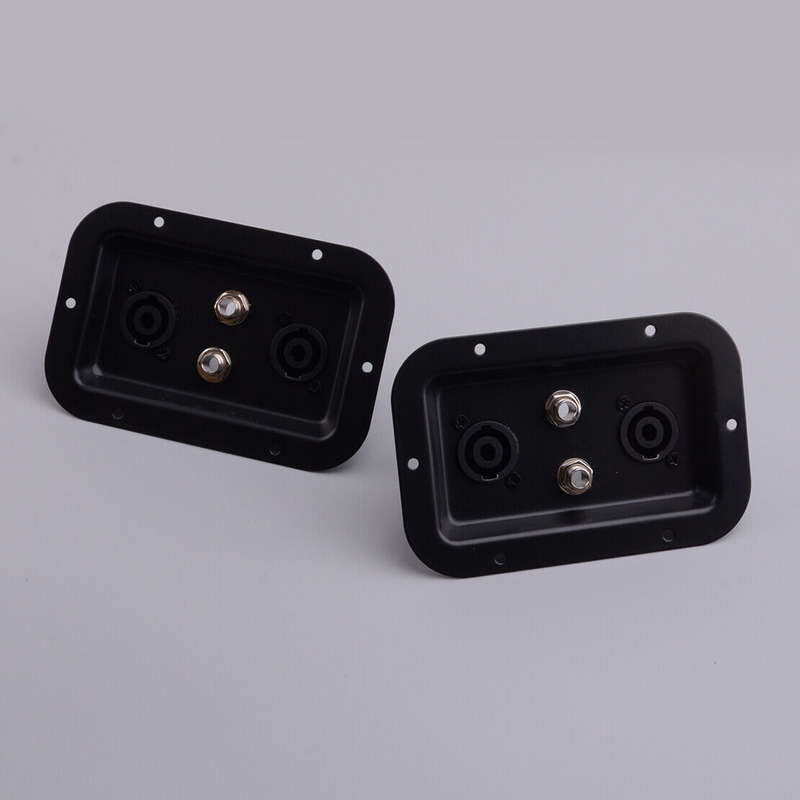 2x Jack Plates w/ NL4 Speakon 1/4" Female Jacks for PA Speakers & Cabinets