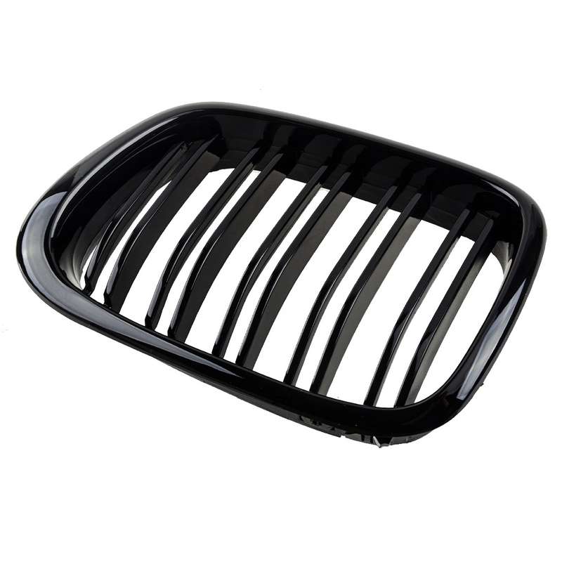 Gloss Black Double Slat Front Kidney Grilles Fit For BMW 5 Series E39 Sedan M5