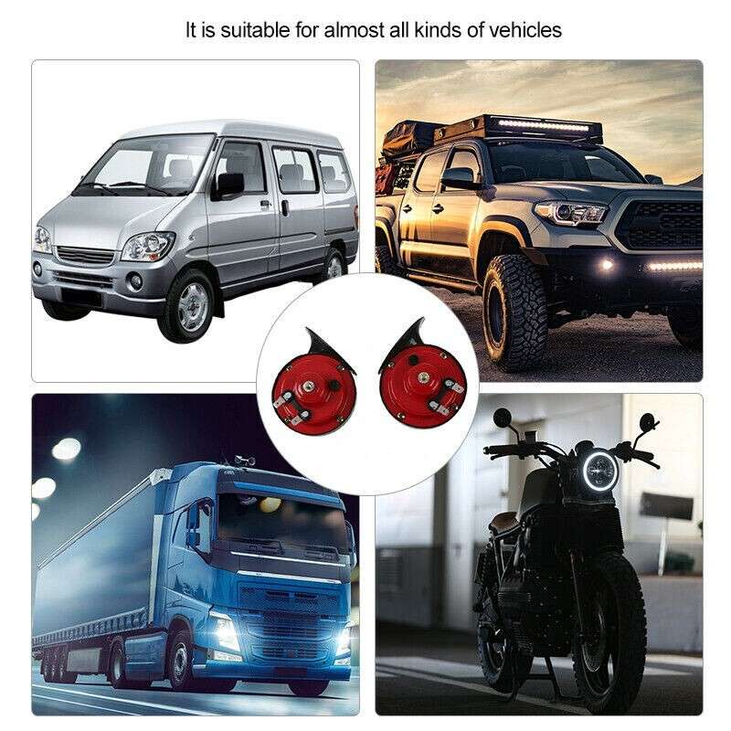 2Pcs 115DB 24V HIGH Sound Waterproof Air Horn Electric Snail Horn For Automobile