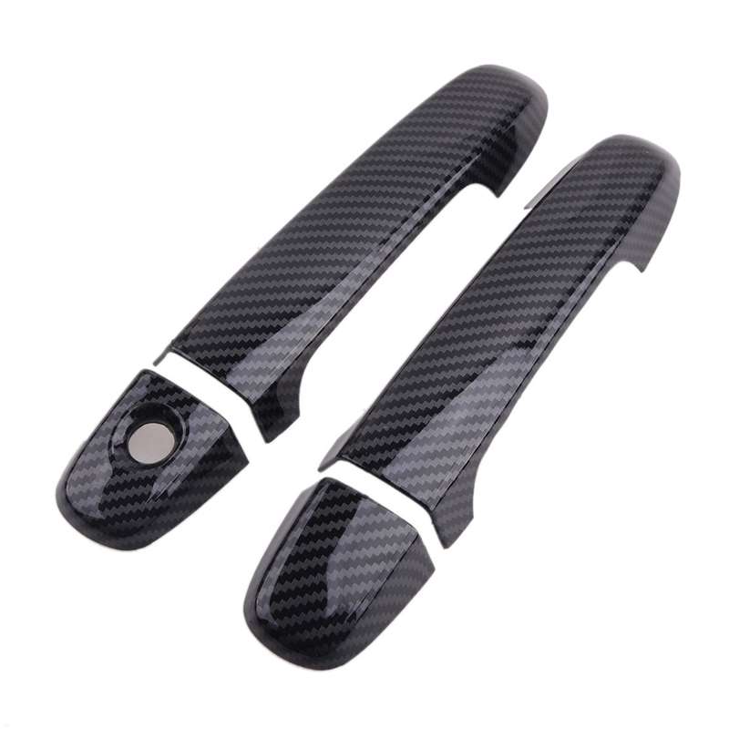 Carbon Fiber Style Exterior Door Handle Cover Trim Decor Fit for Toyota Camry