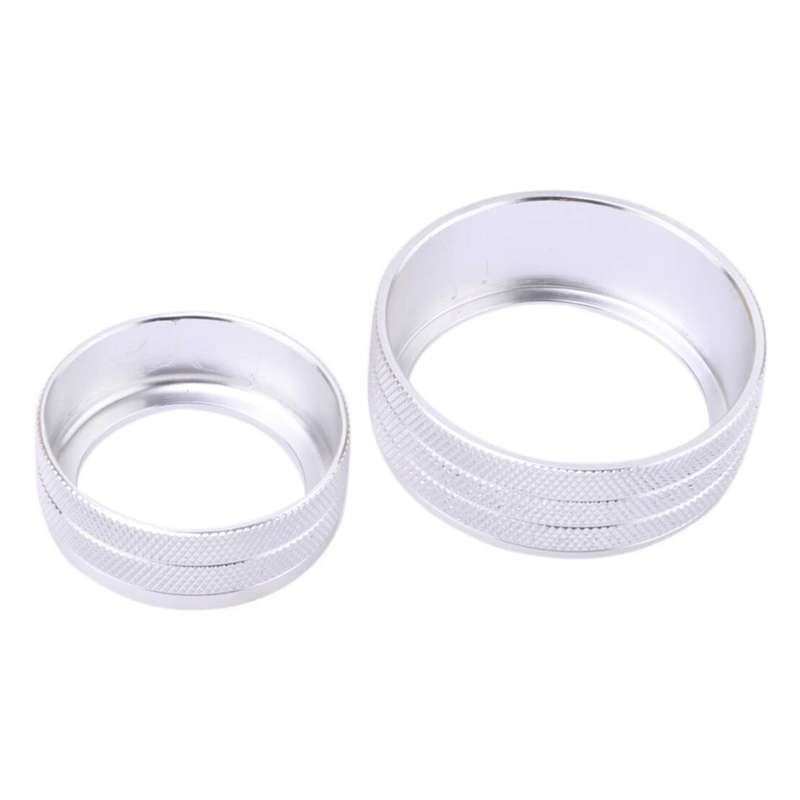 Silver A/C CD Button Knob Ring Cover Trim Fit for Dodge Charger Challenger Acc