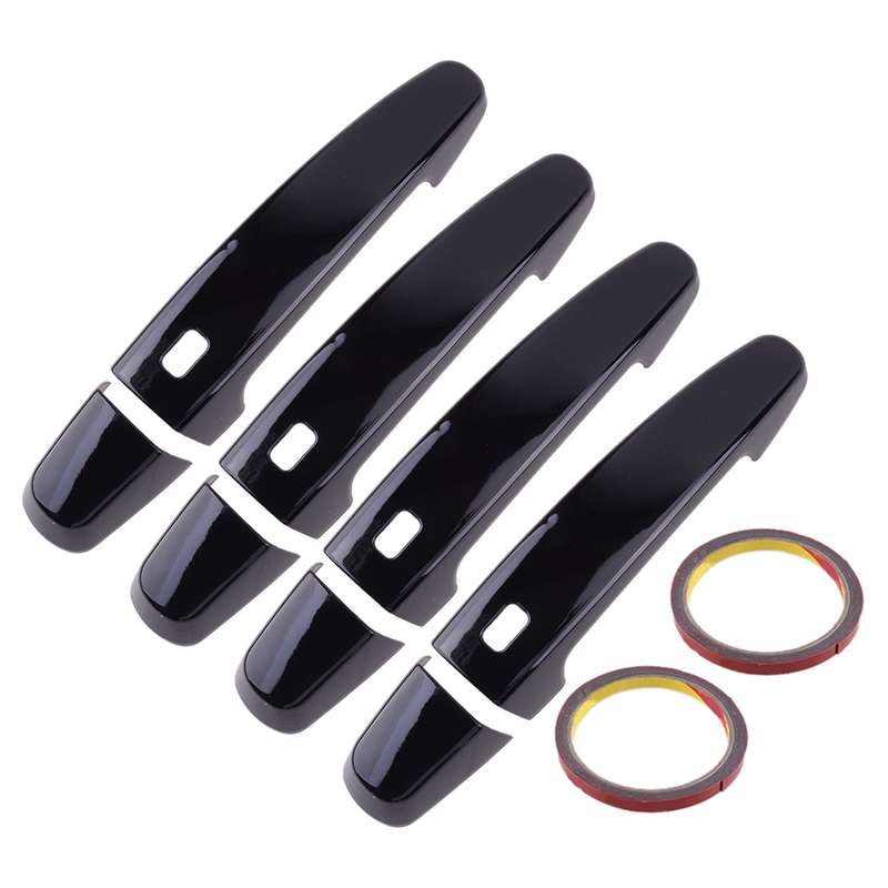 Glossy Black Door Handle Cover Set Fit for Chevrolet Traverse Malibu GMC Acadia