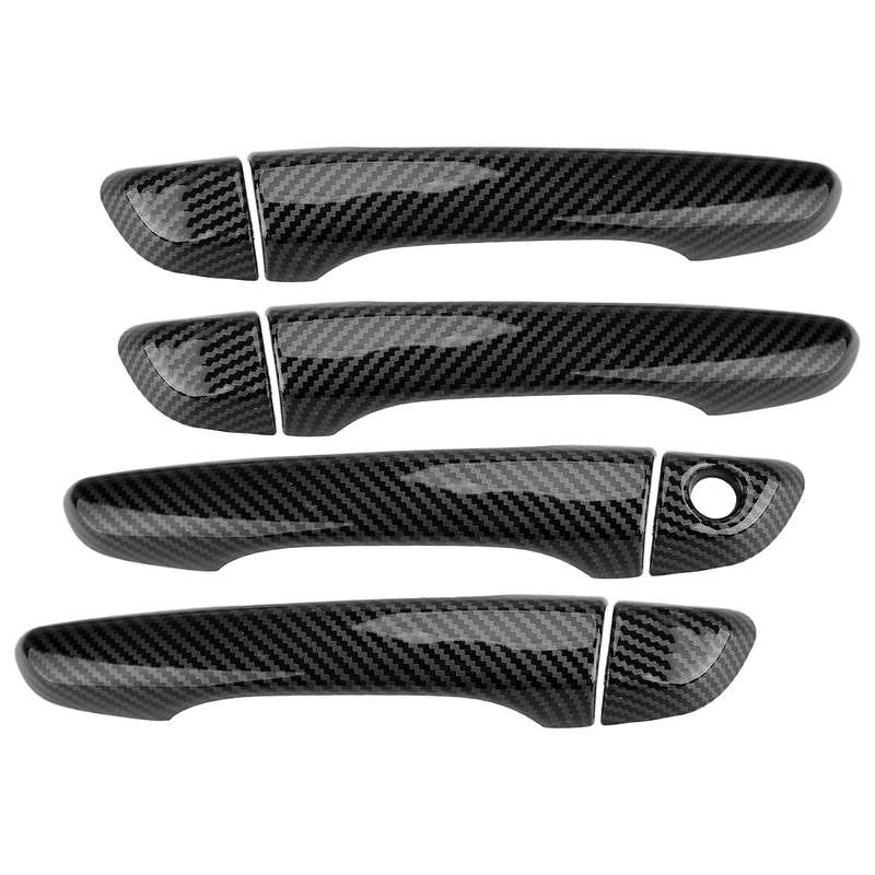 Carbon Fiber Style Exterior Door Handle Cover Trim Fit for Hyundai Elantra New