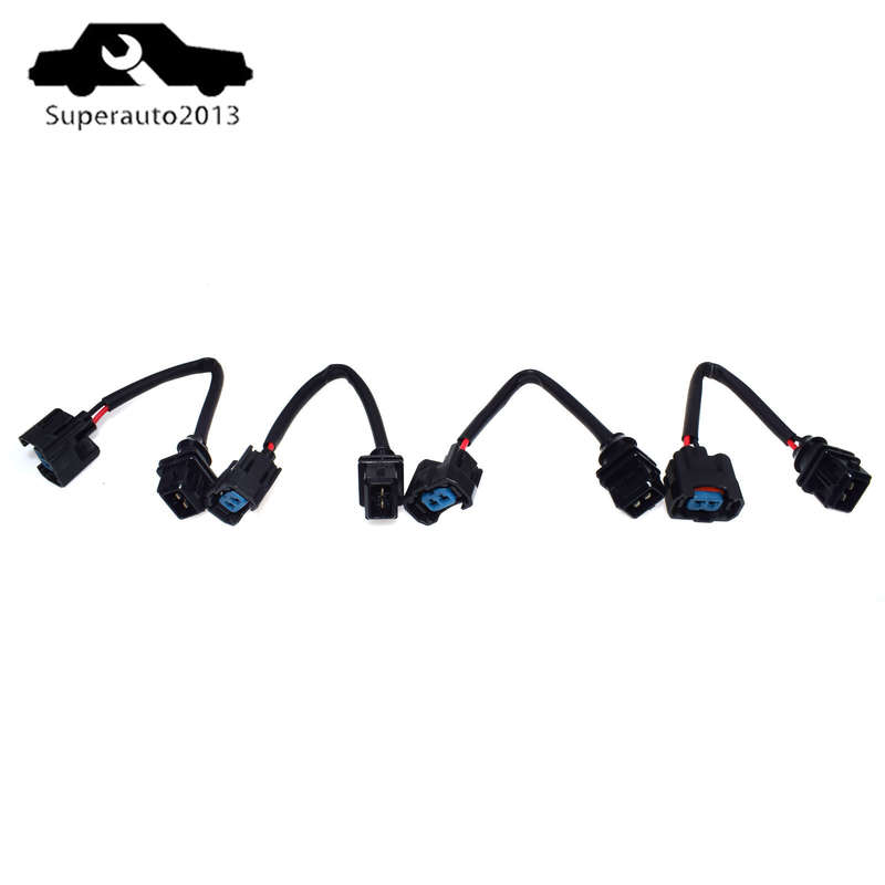 4X OBD1 To OBD2 Fuel Injector Harness Wire Adapter Plug For Honda Civic Integra