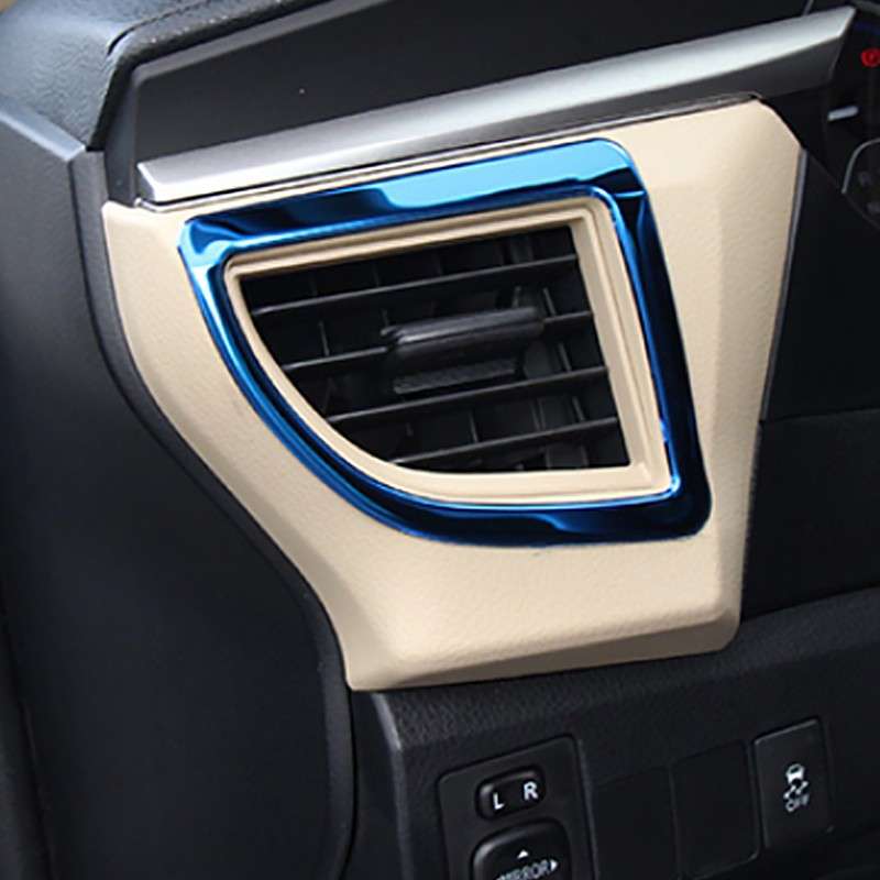 Pair Blue Console Air Outlet Vent Cover Trim Fit For Toyota Corolla 2014-2017