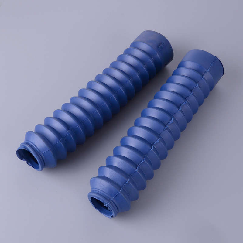 2pcs Motorcycle Blue Rubber Front Fork Shock Absorber Dust Cover Gaiter Boots