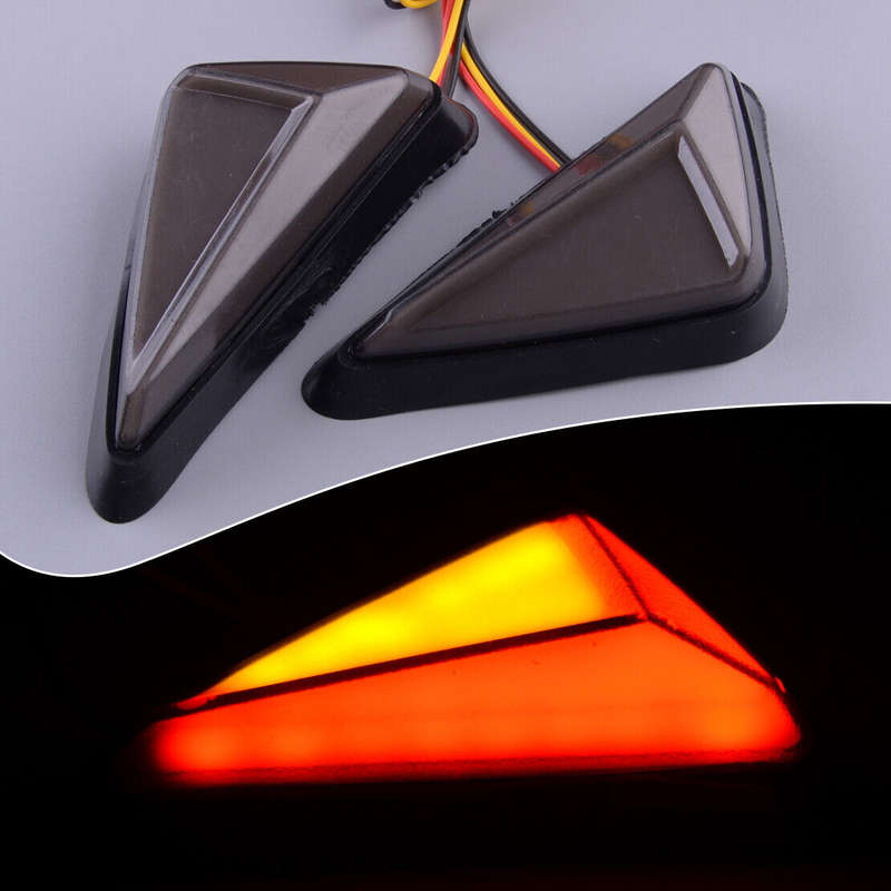 Motorcycle DRL Flush Side Mount Turn Signals Indicators Blinker Light Universal