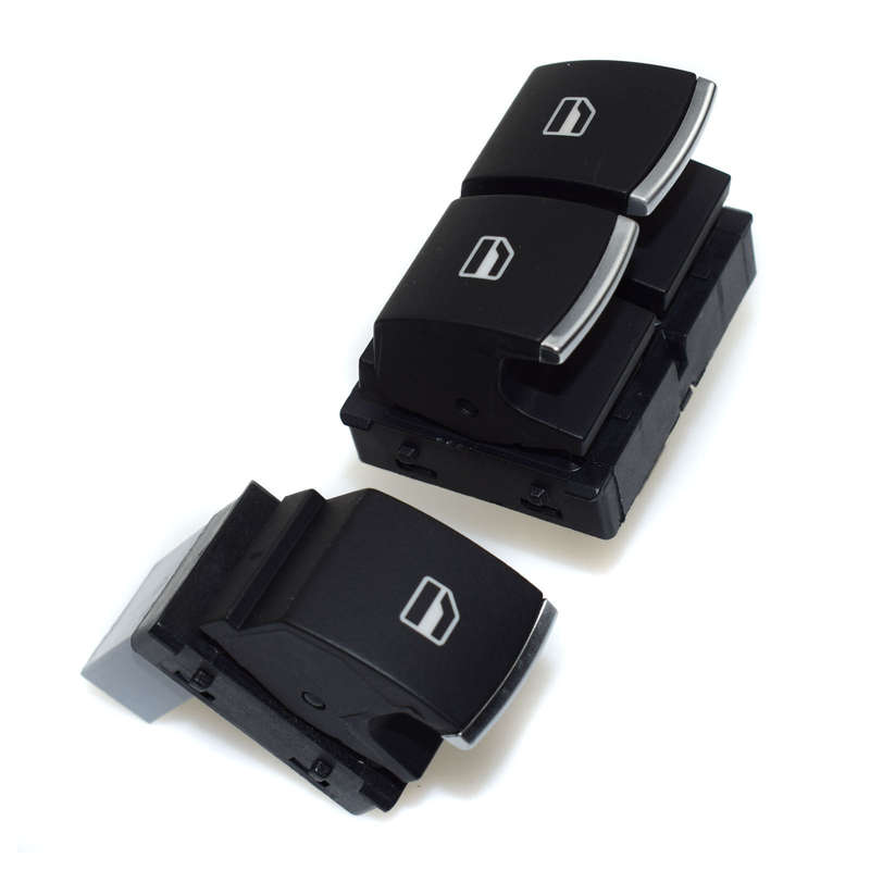2Pcs Chrome Electric Power Switch Window For VW Volkswagen Golf Rabbit GTI R32