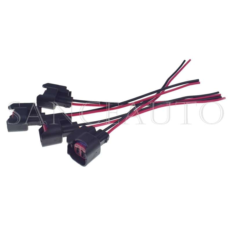 4PCS Fuel Injector Harness Connector Pigtail S824 S-824 1P1344 WPT-1051 PT2160