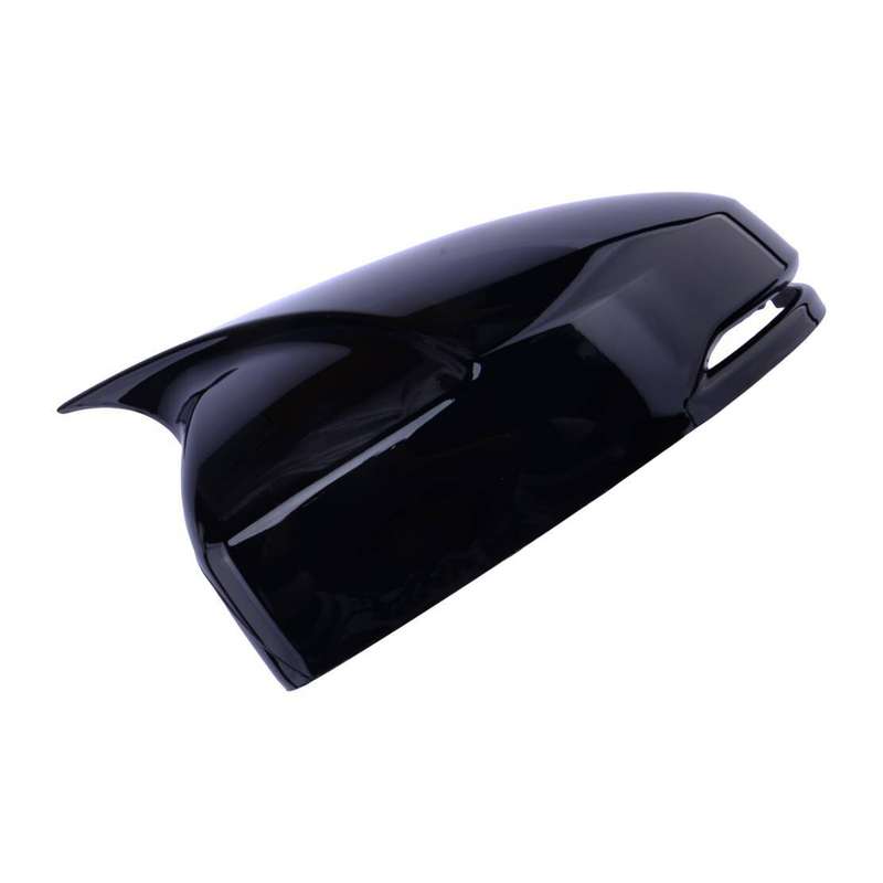 Glossy Black Side Rearview Mirror Cover Cap w/ Hole Fit For Honda Fit 14-20