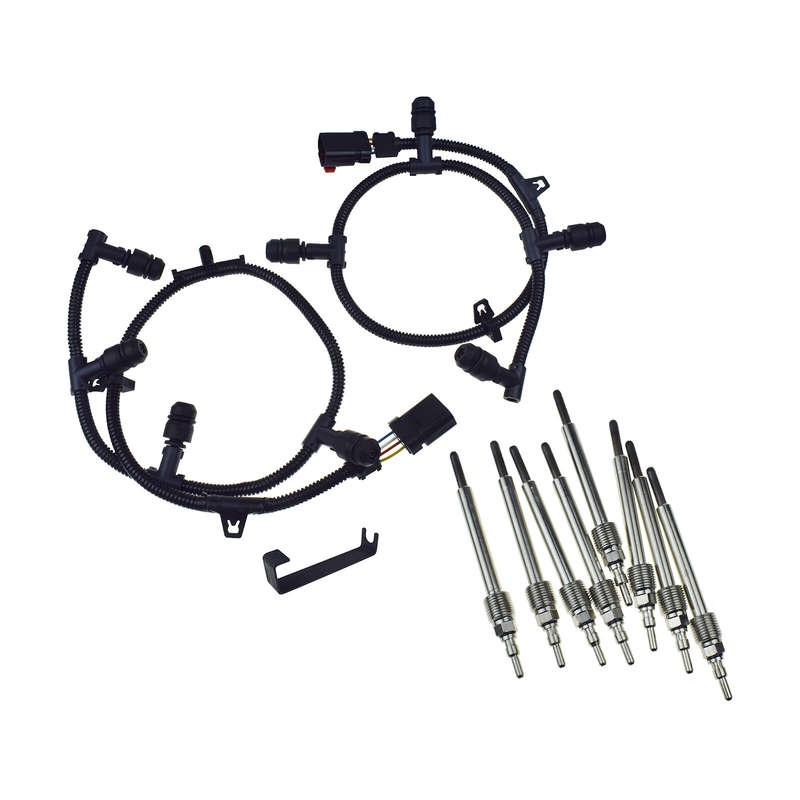 Glow Plug Harnesses+8 Glow Plugs ZD13 For 04-10 Ford 6.0L Powerstroke Diesel New