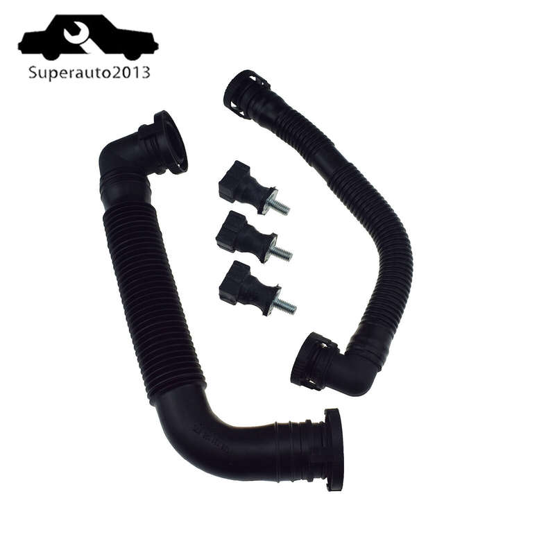 New For VW Golf Jetta Beetle Audi Secondary Air Pump Filter Pipes W/3 Mount Kit