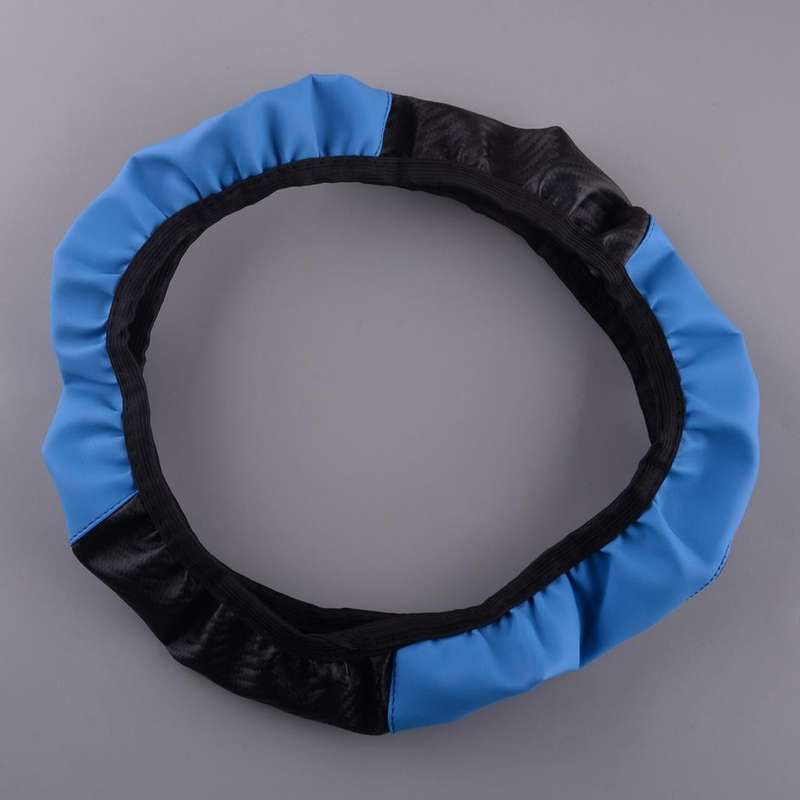Universal 38cm/15'' Car Microfiber Leather Skidproof Steering Wheel Cover Hot
