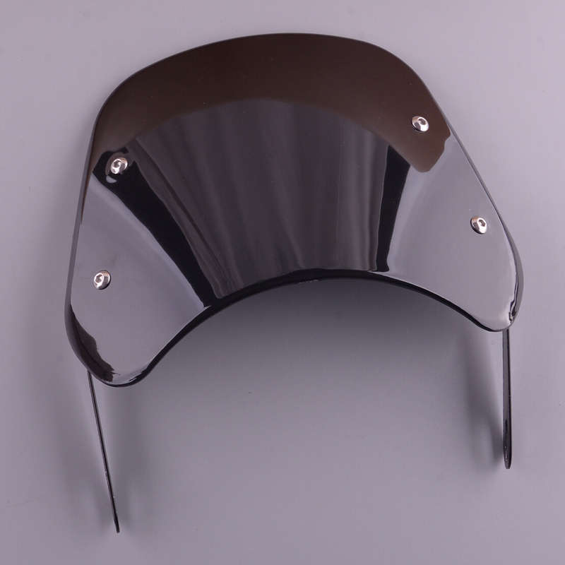Universal Motorcycle 5-7'' Round Headlight Windshield Windscreen Black Acc