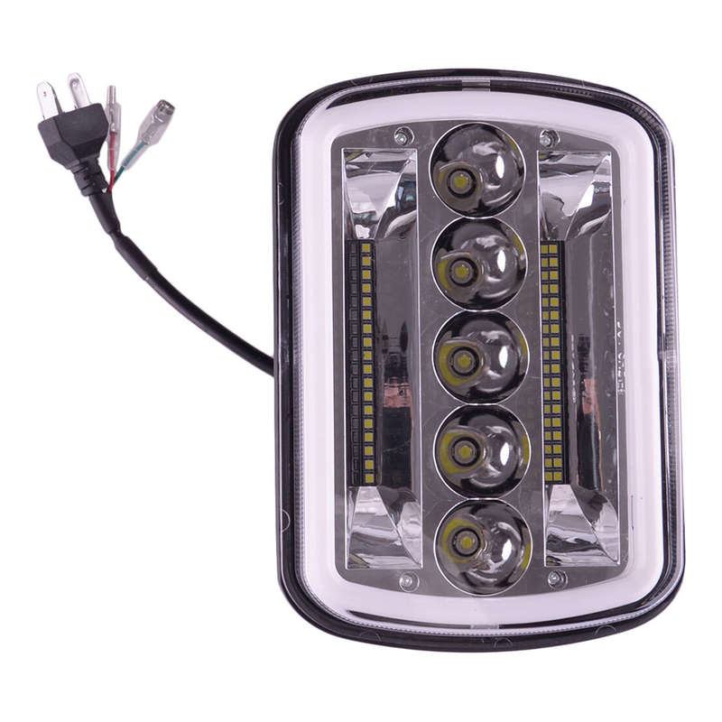 2x Headlights Hi/Lo DRL Daytime Driving Light fit for Jeep Chevy GMC Ford