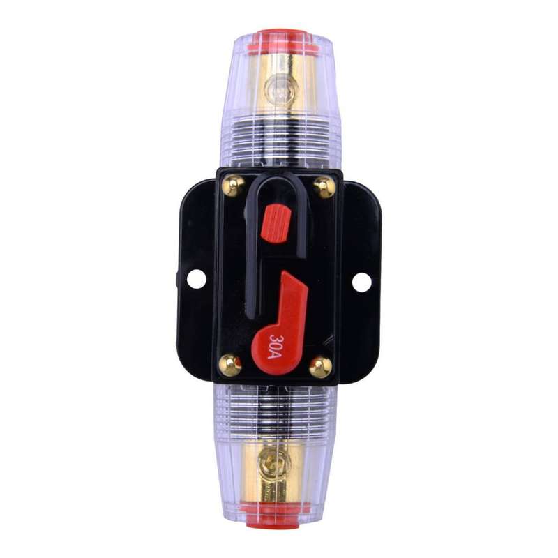 Car Stereo Audio 12V Circuit Breaker Fuse Inline Fits 4 8 Gauge Wire 150 Amp A2