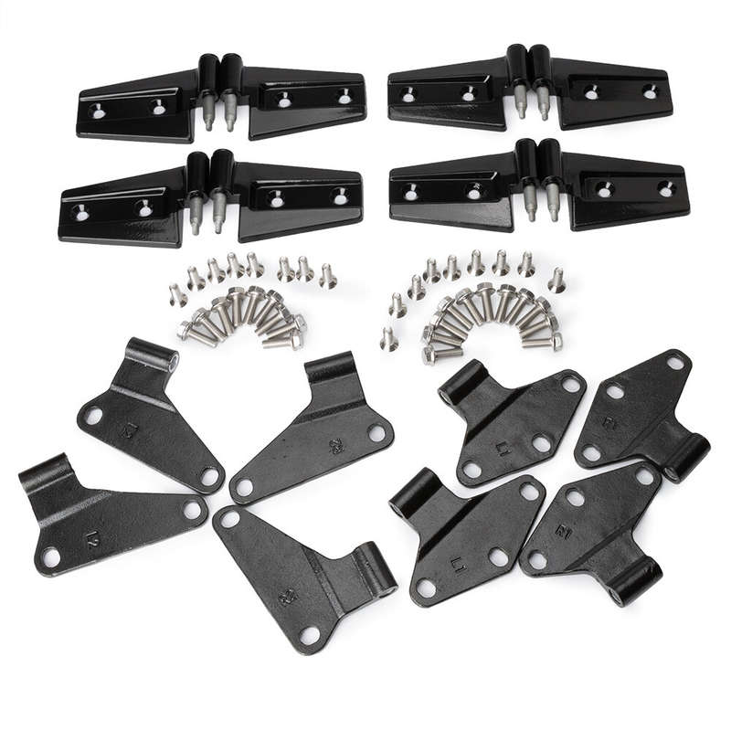 16Pcs Body Door Hinge Set Powder Coat Replacement For 2007-2018 Jeep Wrangler JK