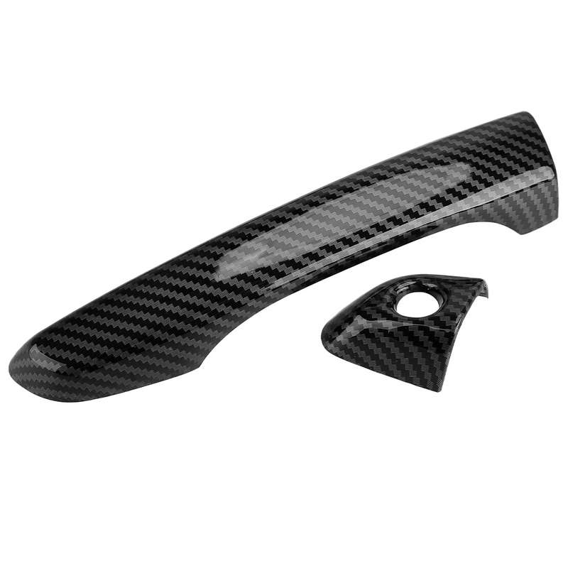 Carbon Fiber Style Exterior Door Handle Cover Trim Fit for Hyundai Elantra New
