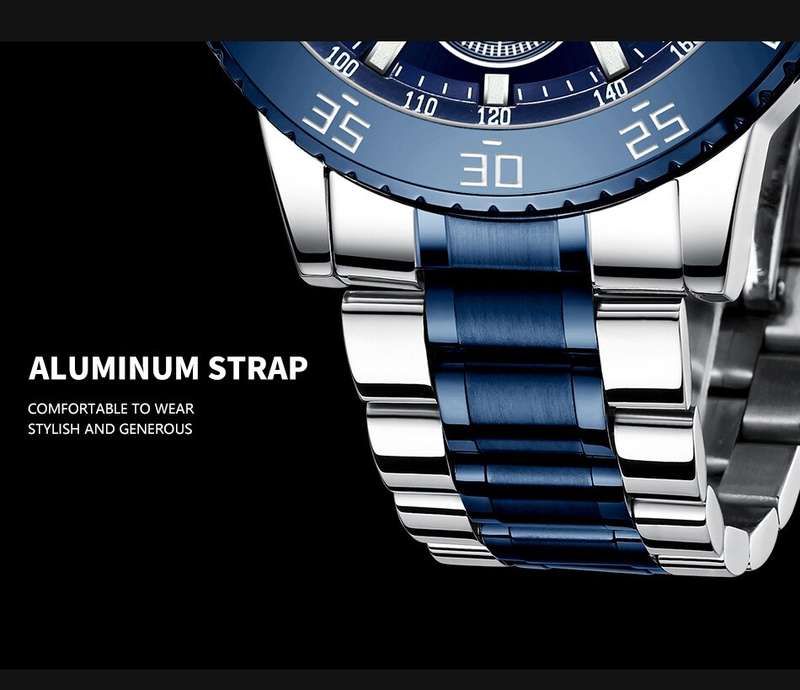 Image 4 - Men watch s luxury MEGALITH watches Relogio Masculino Waterproof chronograph s