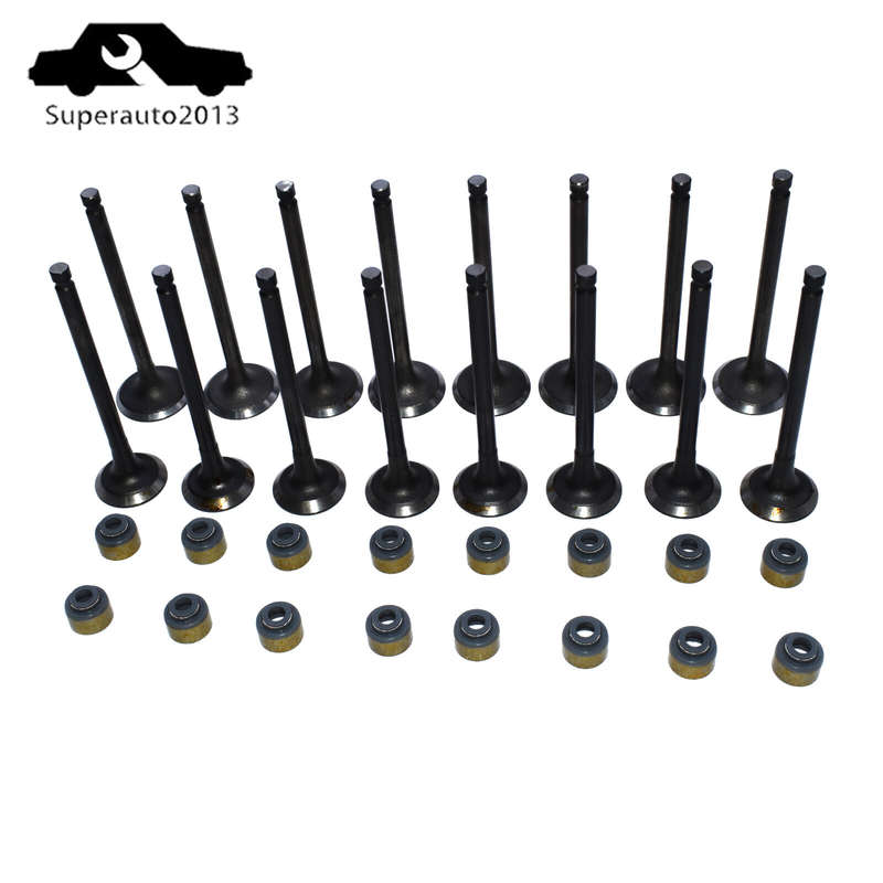 Intake Exhaust Valve W/Valve Stem Seals For 2001-12 Hyundai Kia 2.0L 22211-23600