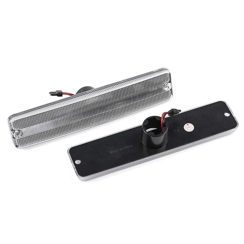 2Pcs Front Bumper Fender Side Marker Lights Fit For Jeep Wrangler YJ 1987-1995