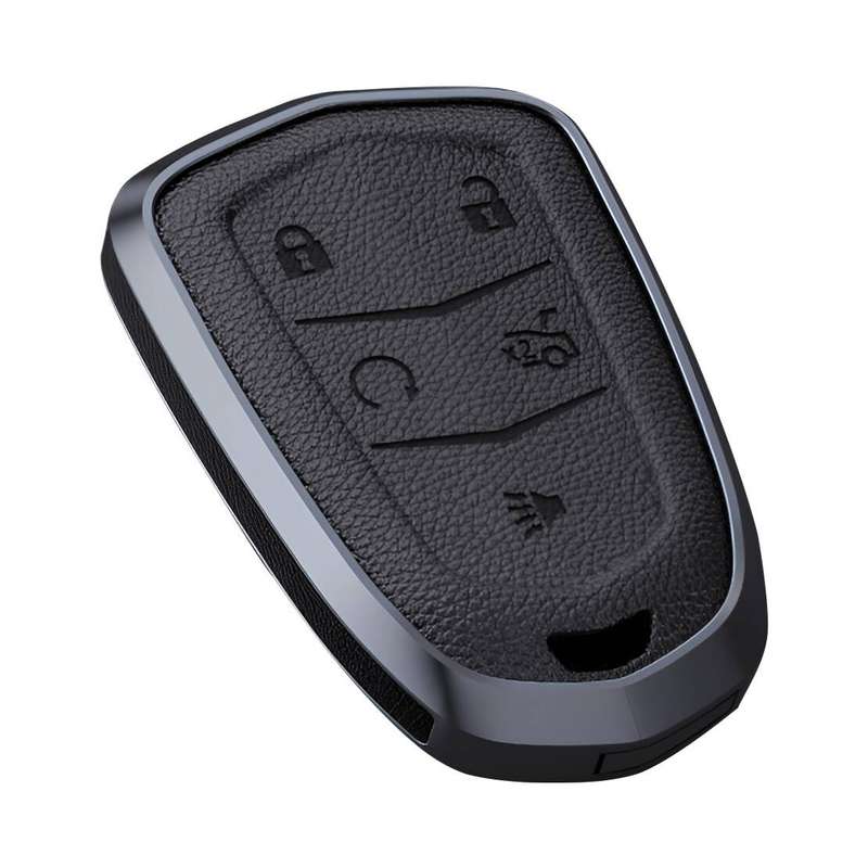 4-Button Key Fob Cover Case Holder Fit For Cadillac ATS CTS CT6 SRX XTS XT4 XT5