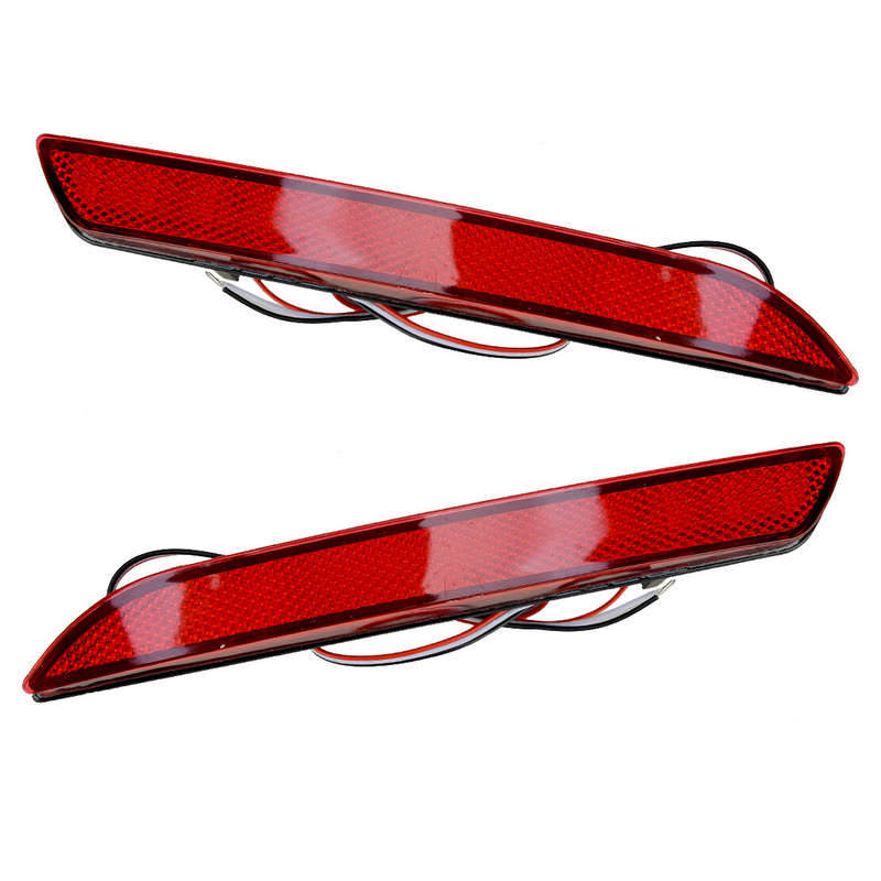 Rear Bumper Red Lens LED Reflector Brake Light Fit for Honda CR-Z CR-V 2011-2014
