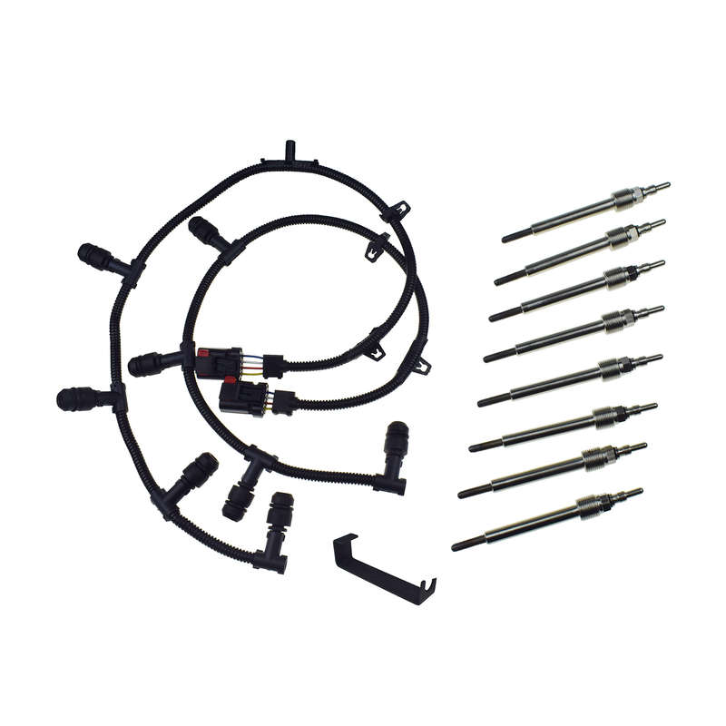 Glow Plug Harnesses+8 Glow Plugs ZD13 For 04-10 Ford 6.0L Powerstroke Diesel New