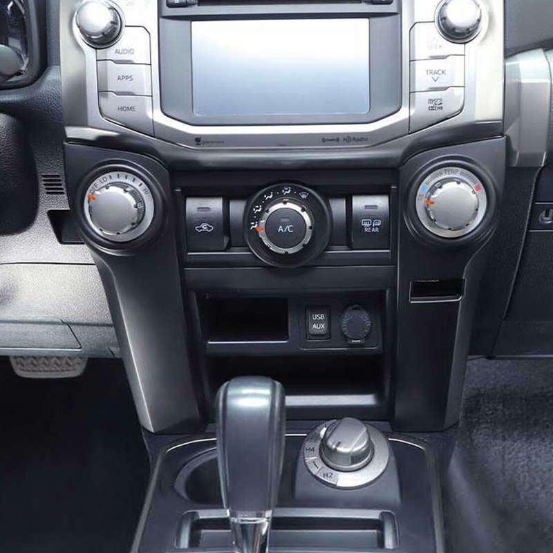 Central Console Air Conditioner Panel Trim Covers fit for 4runner 20-23 Black