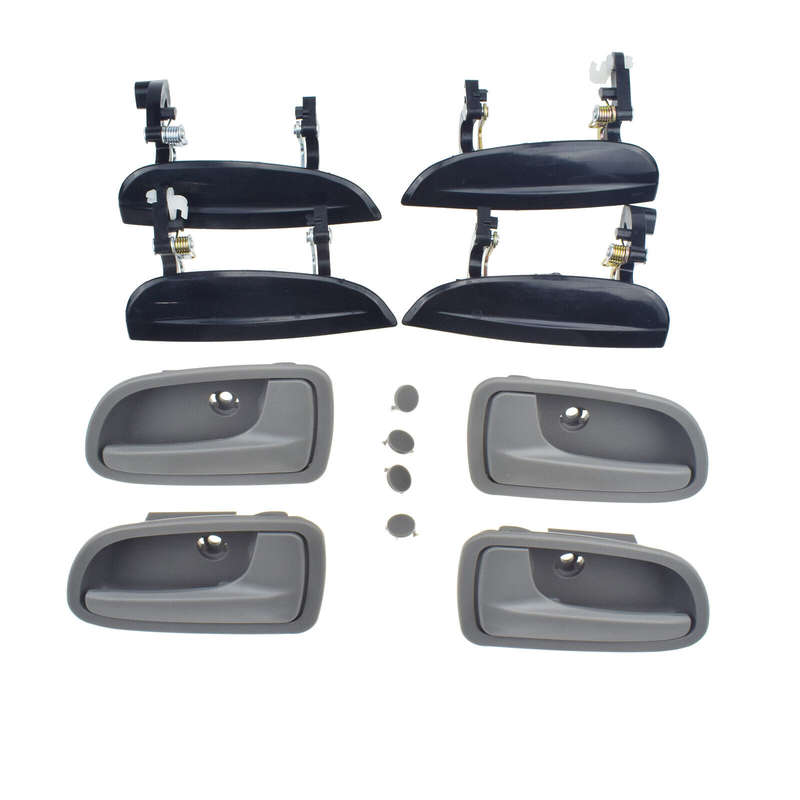 8Pcs NEW Front Rear Left Right Exterior Interior Door Handle For 2003-05 Kia Rio