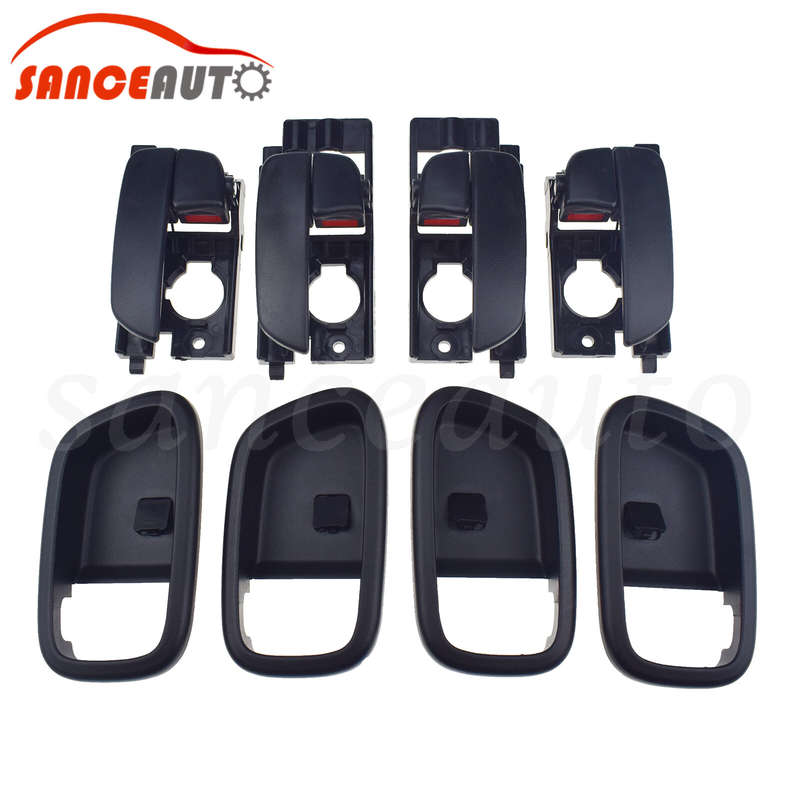 8X Black Front Rear Left Right Inside Door Handles For Hyundai Accent 1.6L 06-11