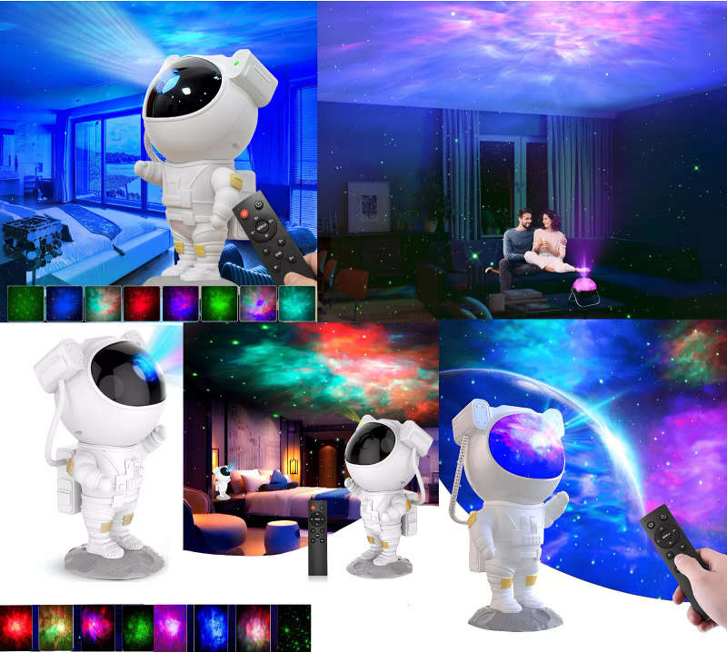 Night Light Projector Lamp Starry Galaxy Space Nebula Star Astronaut LED Remote