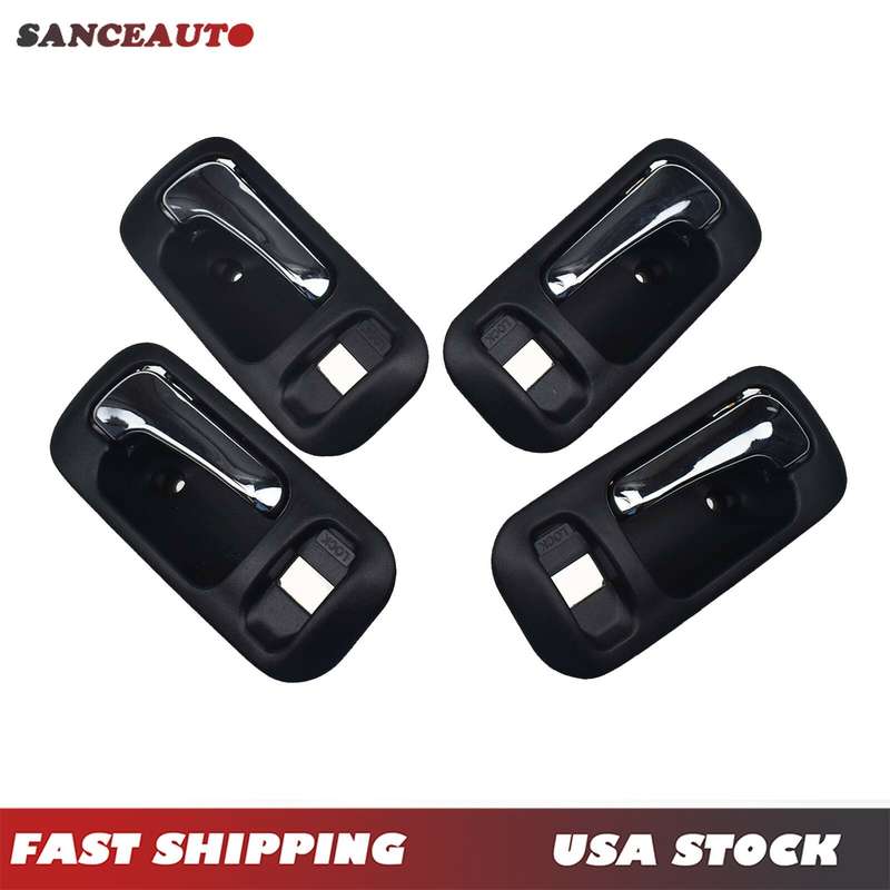 Interior Door Handle Black Front Rear LH RH For 1997-01 Honda CR-V 95-98 Odyssey