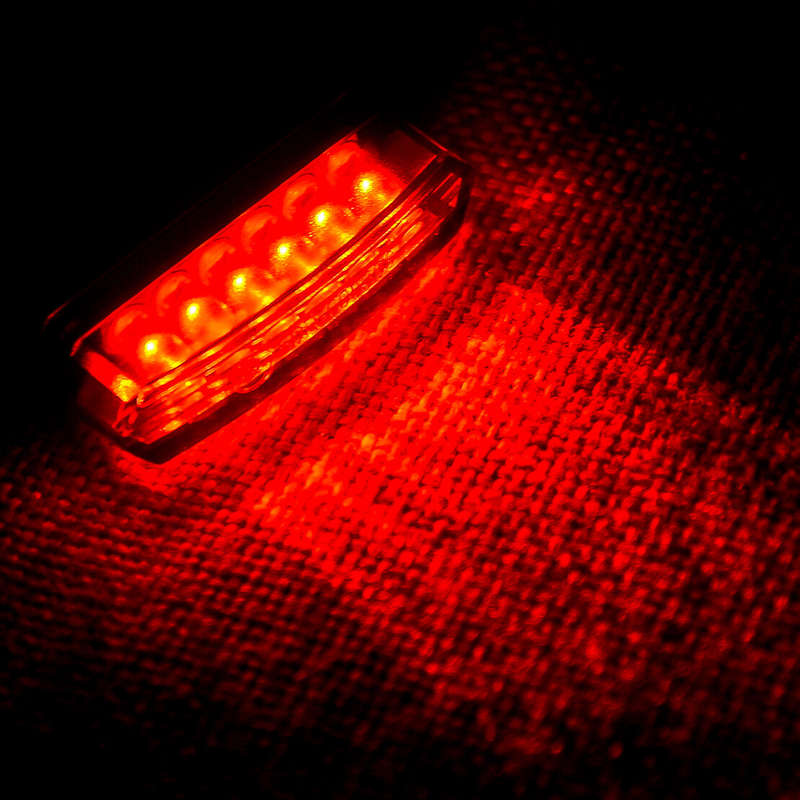 Motorcycle ATV 6-LED Rear Tail Light Mini Stop Brake Lamp Running Light 12V