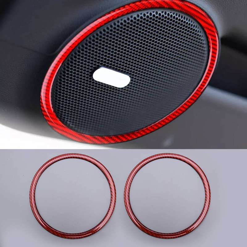 Car Door Audio Speaker Ring Trim Cover fit for Chevrolet Camaro 10-2015 Red