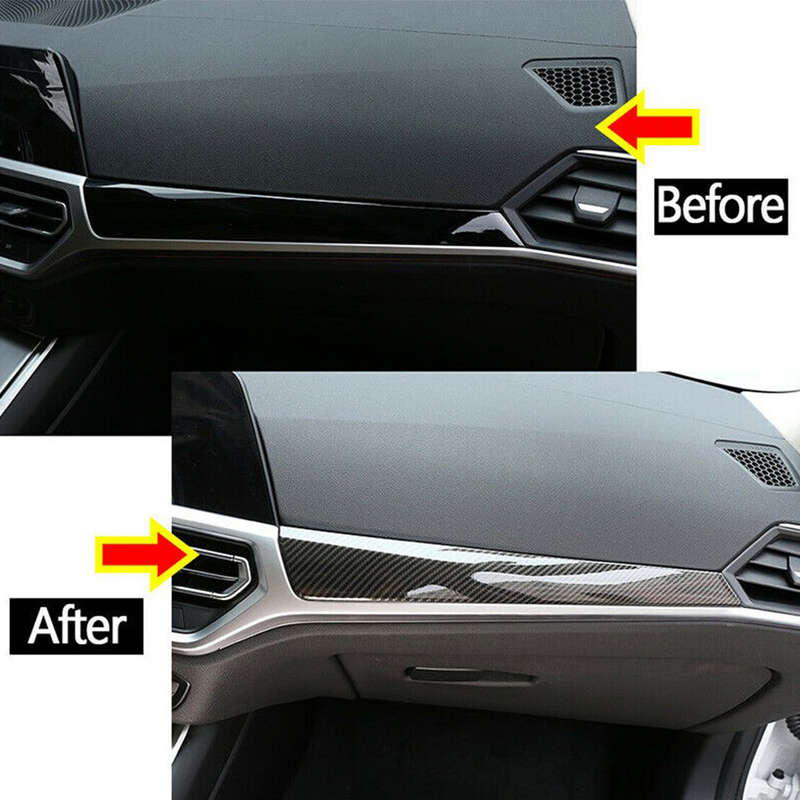 2 x Carbon Fiber Color Dashboard Protection Panel Fit for BMW G20 G21 2019-2020