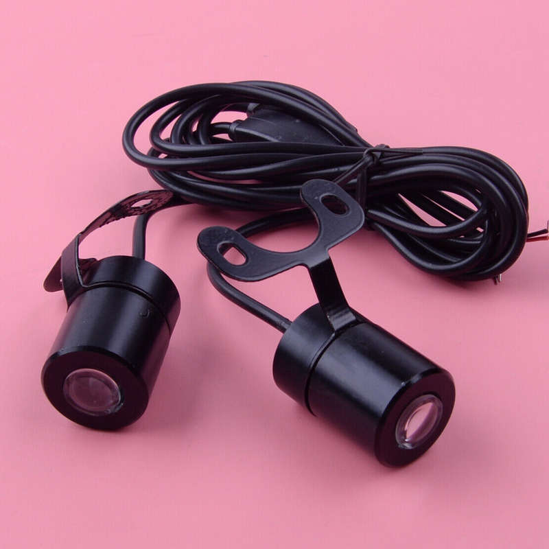 2x LED Angel Wing Shadow Projector Motorcycle Underbody Lamp Welcome Light Part