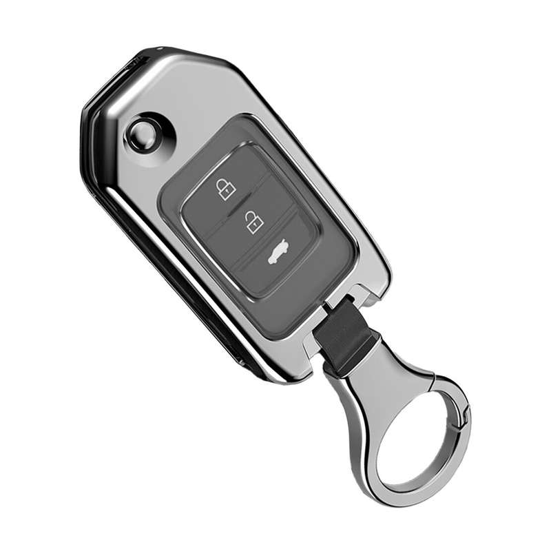 Silver TPU Car Smart Key Fob Cover Case Fit for Honda Civic CRV Odyssey