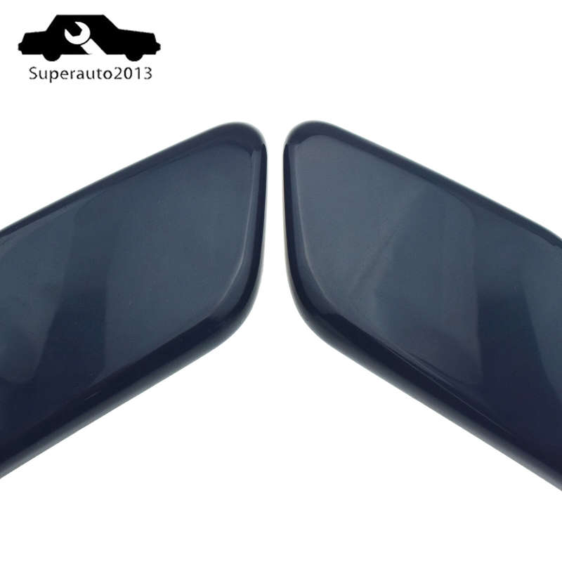 2X Left Right Headlight Washer Nozzle Jet Cover Black For VW Tiguan 2008-11 New