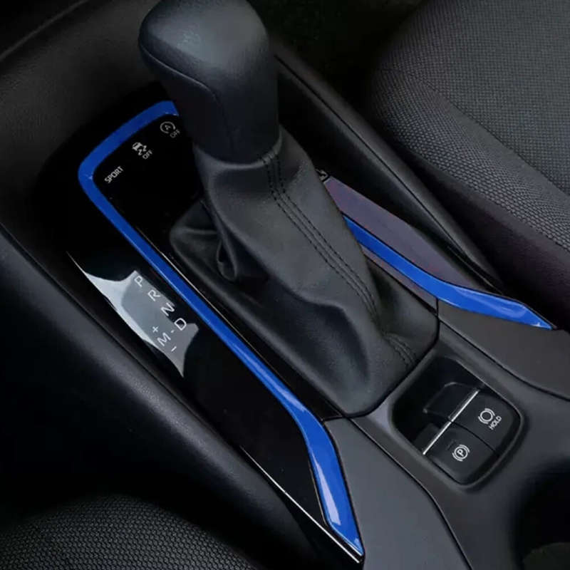 Blue Titanium Gear Shift Panel Cover Trim Fit For Toyota Corolla 2019-2023