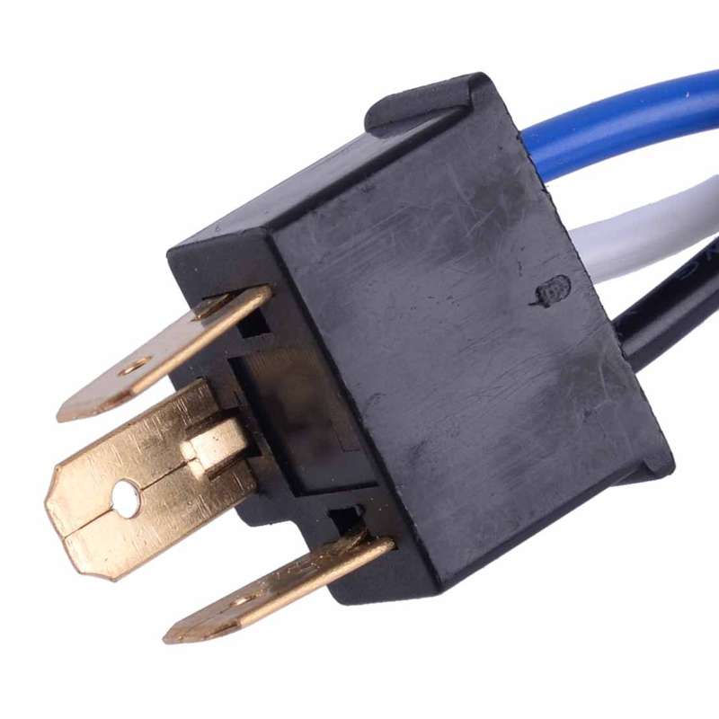 H4 Ceramic Light Bulb Socket Holder Wiring Fit for Car Truck Headlight