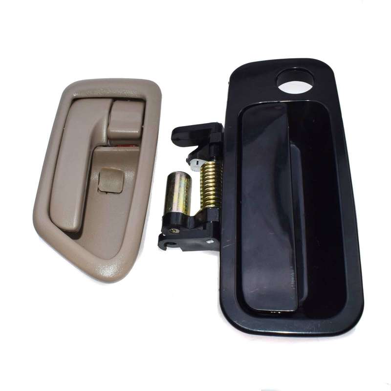 2Pcs Front Left Black Outside & Tan Inside Door Handle For Toyota Camry 97-01