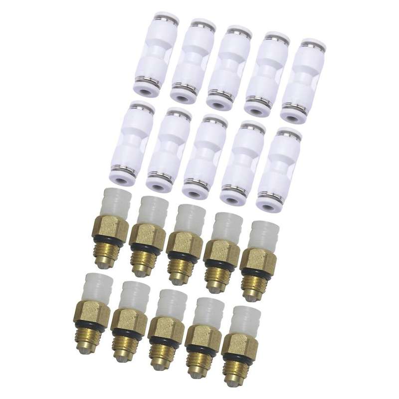 10Pcs Air Suspension Valve + 10Pcs Straight Connector Fit for Benz W220 W164